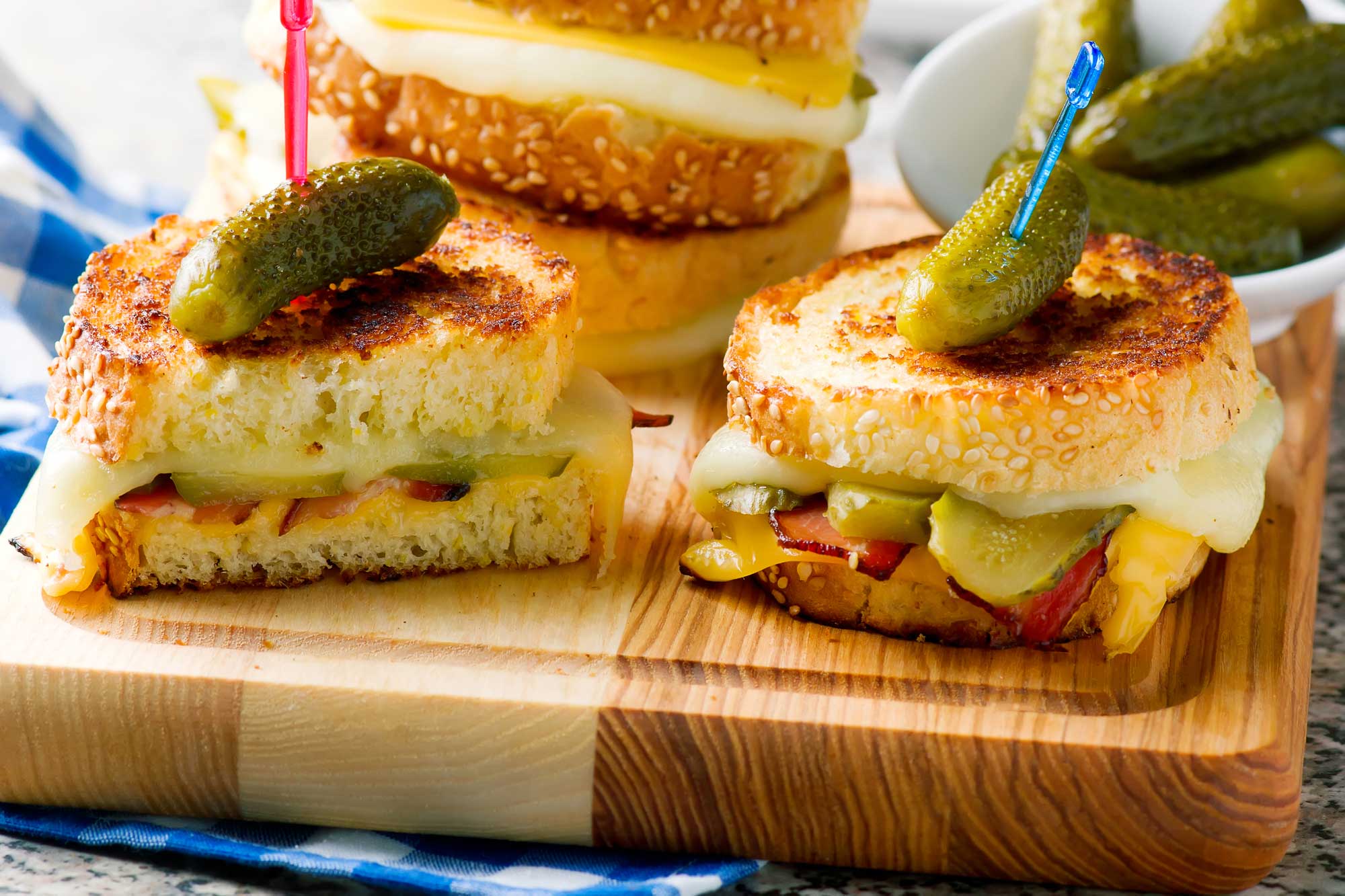 Dill Pickle Bacon Grilled Cheese Cooking Panda