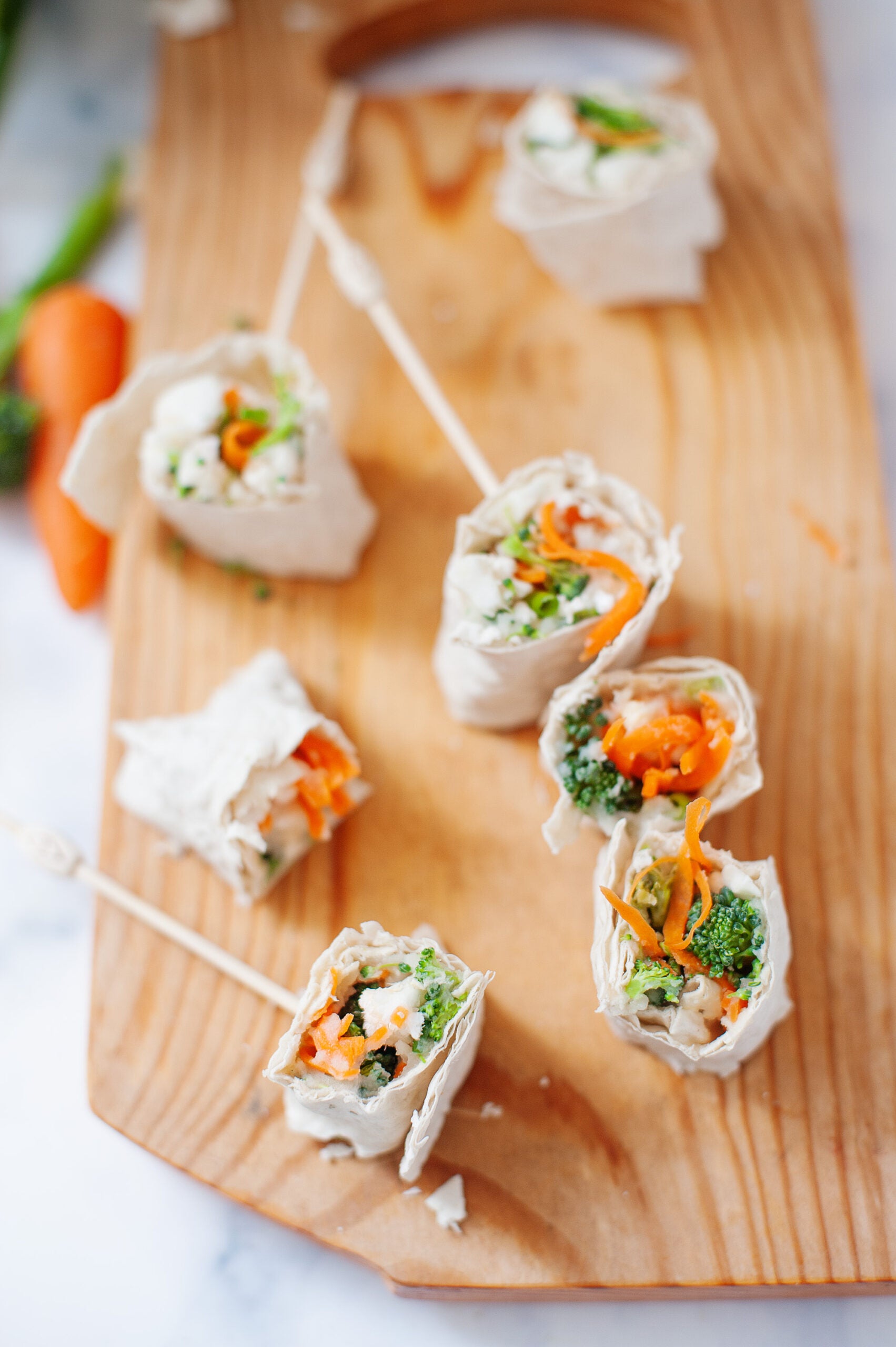 Hummus and Veggie Roll Ups Cooking Panda