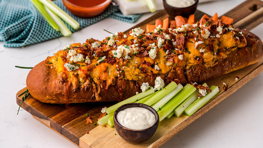 Buffalo Chicken Stuffed French Bread