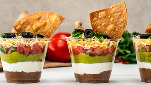 7 Layer Party Dip with Homemade Tortilla Chips