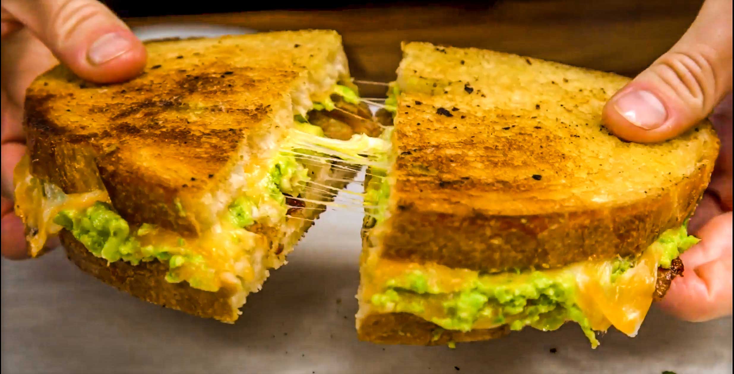 Bacon Avocado Grilled Cheese Cooking Panda