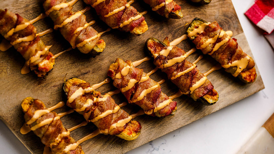 Bacon Wrapped Stuffed Pickles