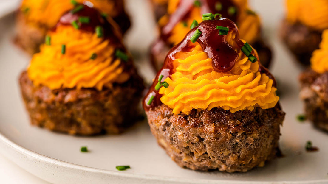 Meatloaf Muffins with Sweet Potato Frosting