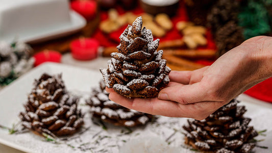 Snowy Pinecones