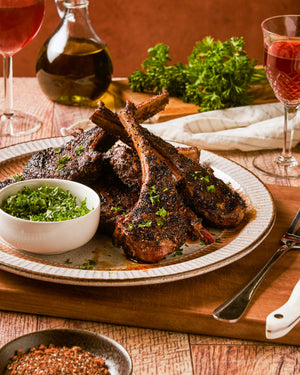 Coffee Rubbed Grilled Lamb Chops