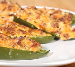 Sausage Stuffed Jalapeno Poppers