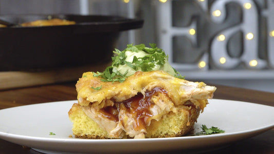 BBQ Cornbread Poke Cake