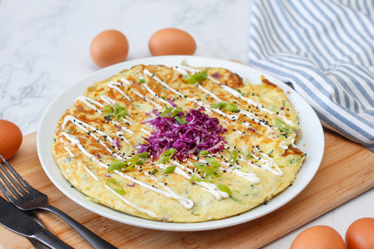 Cabbage & Zucchini Okonomiyaki