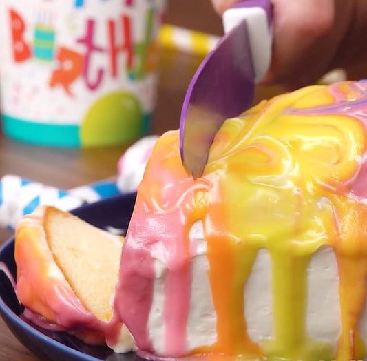 Melting Tie-Dye Pound Cake