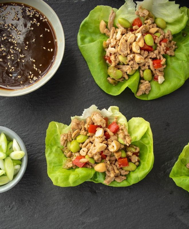 Lettuce Cup Tacos With Chicken And Crema