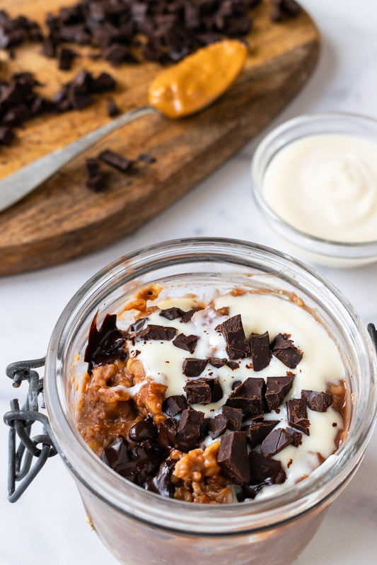 Chocolate Peanut Butter Overnight Oats recipe