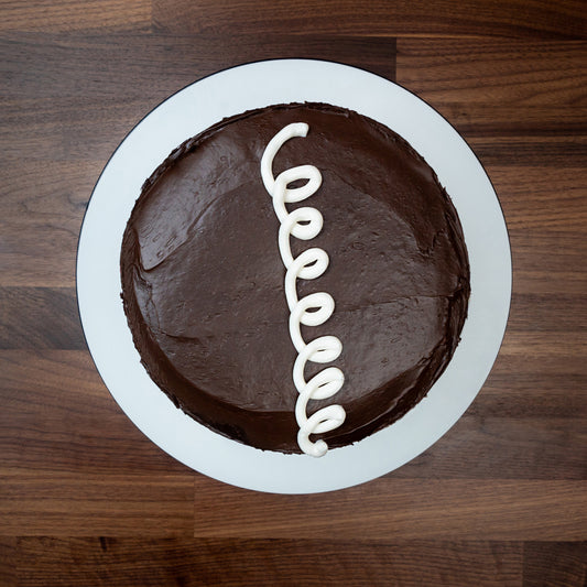 XL Hostess cake on a wooden table||Chocolate