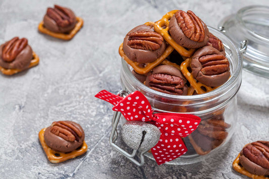 Salted Caramel Pretzel Pecan Bites