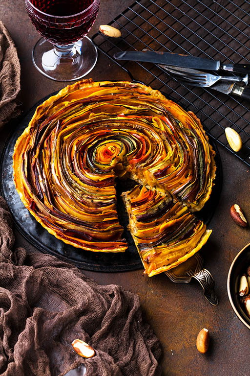 Maple Sweet Potato Spiral Tart