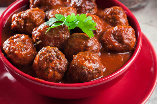 Mozzarella Stuffed Monster Meatballs