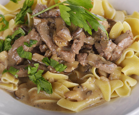 One Pan Beef Stroganoff