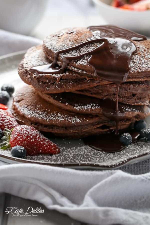 Double Chocolate Brownie Pancakes
