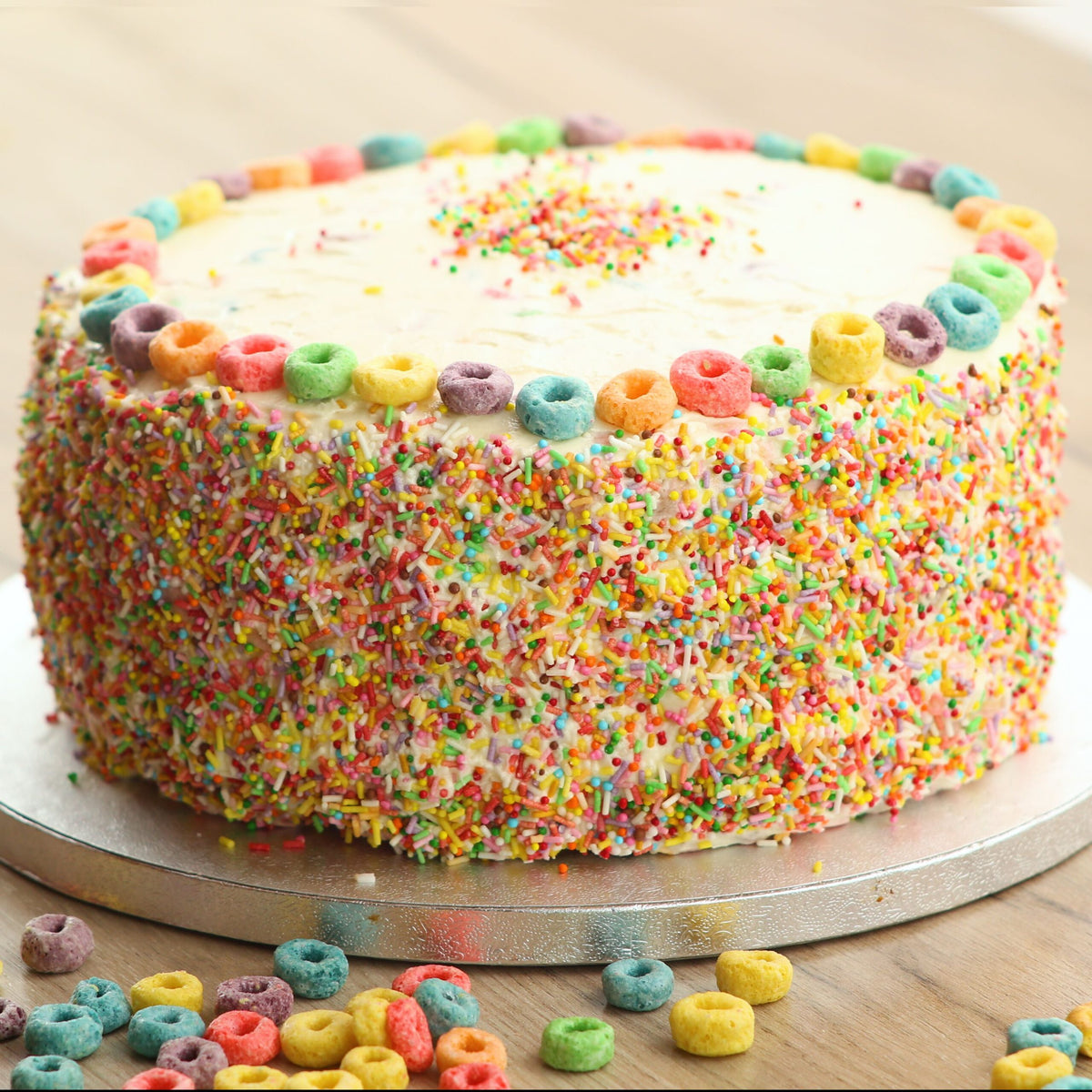 Loop Side Cake Fruit Loops Cake – Cooking Panda
