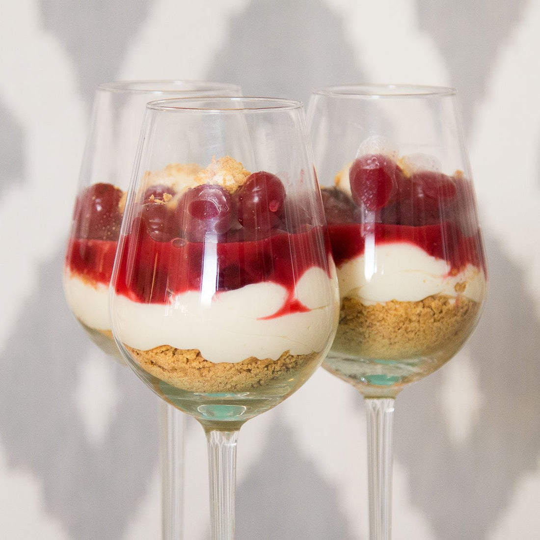 Cherry Cheesecake In A Glass