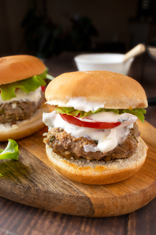 Greek Turkey Burgers with Tzatziki Sauce