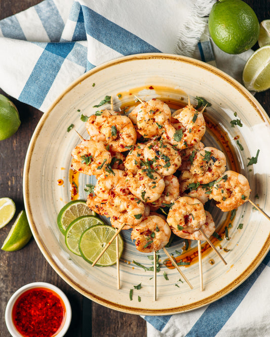 Hot Chili Shrimp Skewers