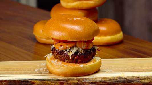 Juicy Chorizo Garlic Shrimp Burger