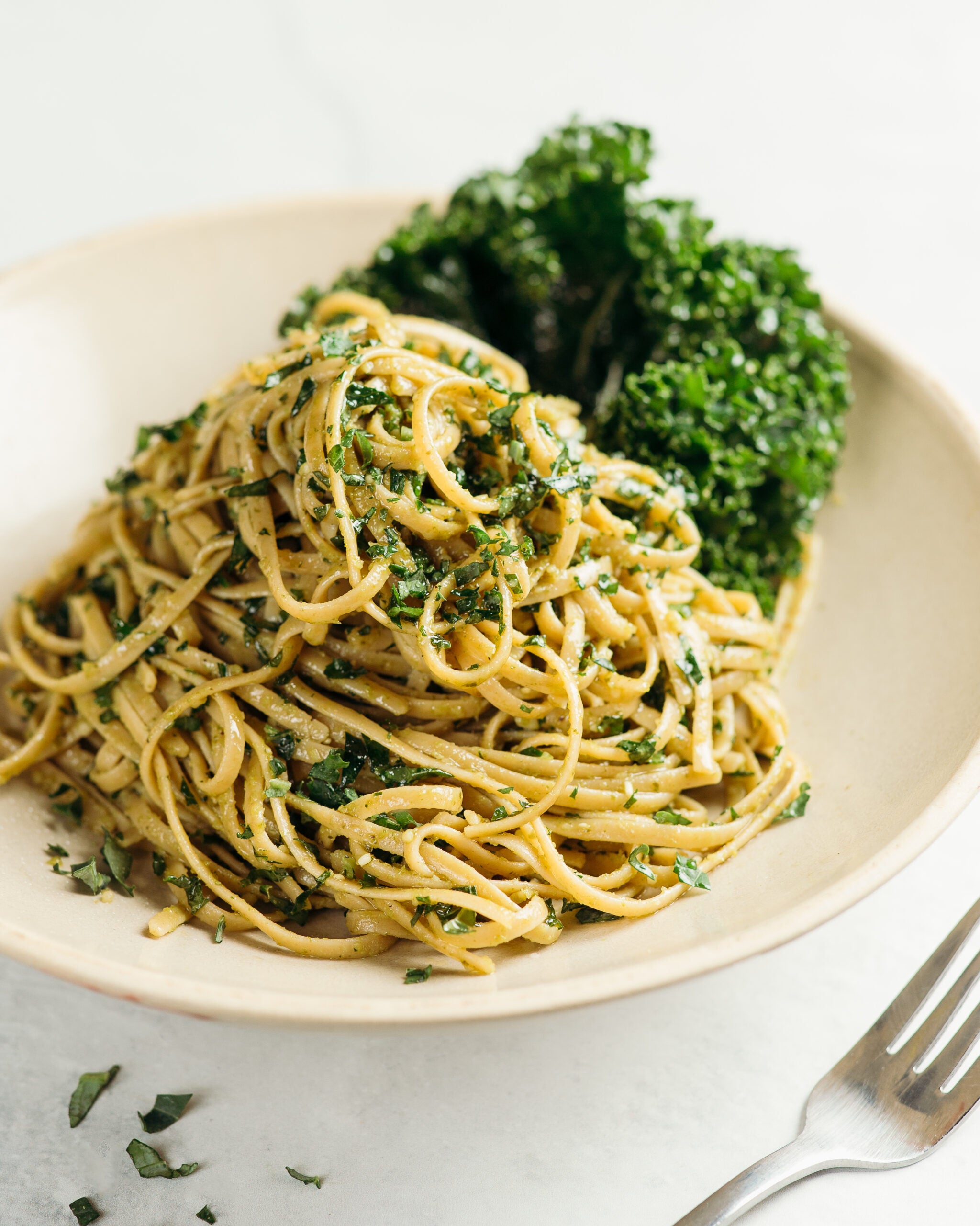 Kale Pesto Linguini Cooking Panda