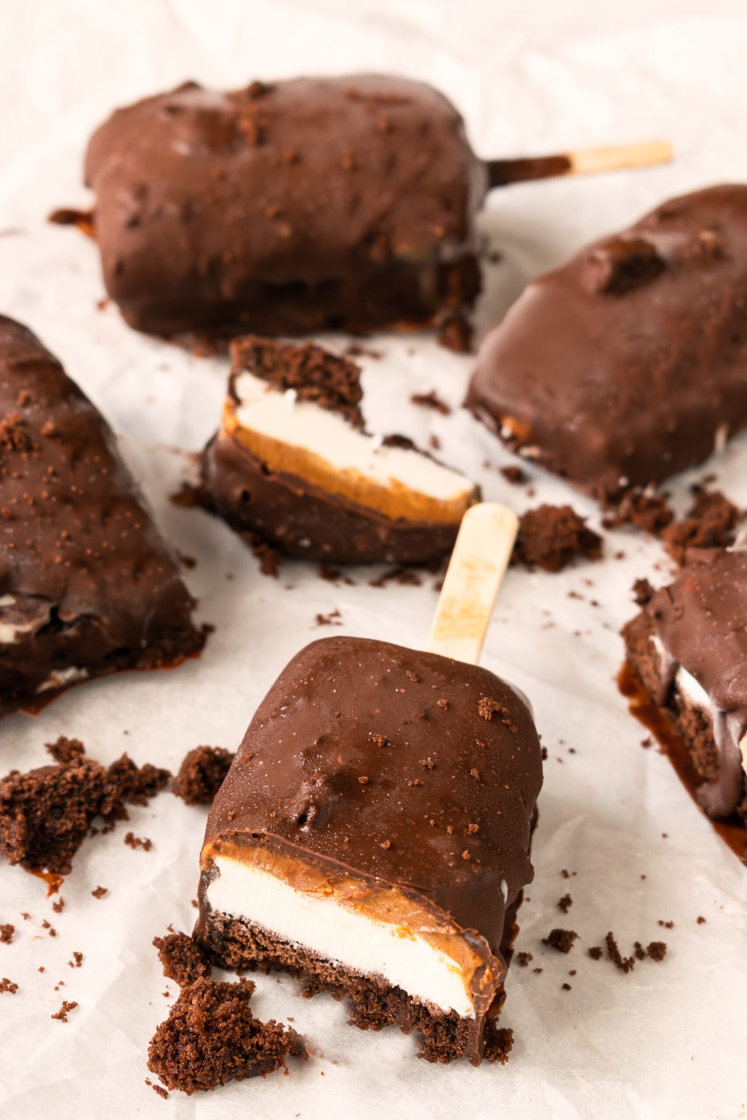 Peanut Butter Brownie Ice Cream Bars Cooking Panda