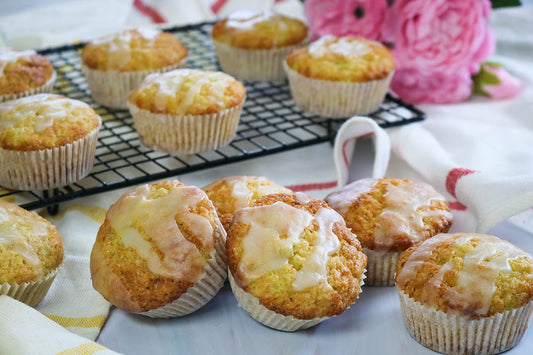 Zucchini Muffins with Lemon Glaze