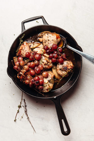 Roast Chicken with Grapes