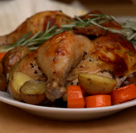 Roasted Rotisserie Style Bundt Pan Chicken