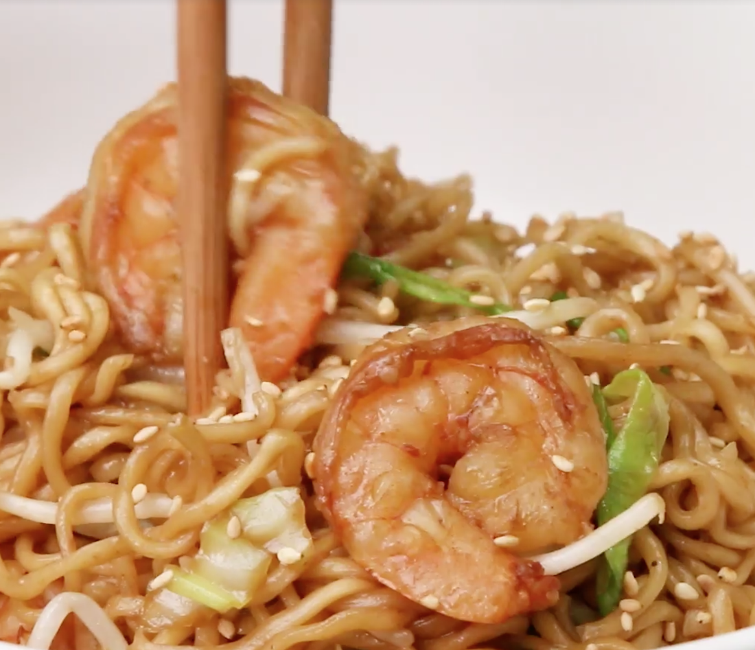 Spicy Shrimp Chow Mein