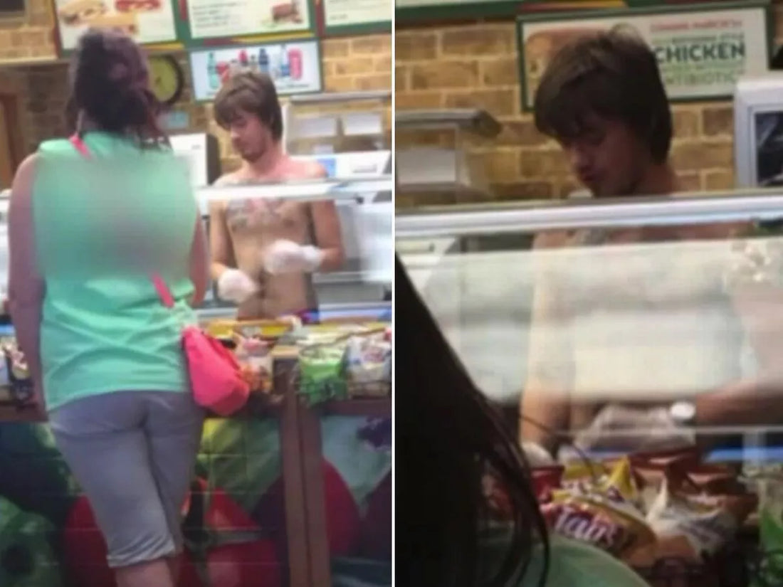 Half-Naked Man Dances, Makes Sandwiches At Subway (Video) cover