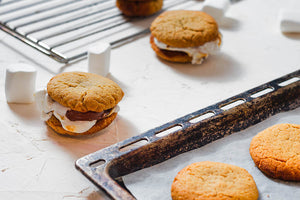 Whiskey Infused Honey Peanut Butter Marshmallow Sandwiches