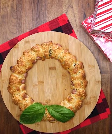 Pigs In A Blanket Holiday Wreath