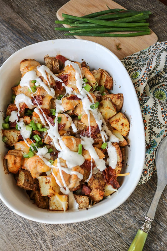 buffalo chicken potato casserole