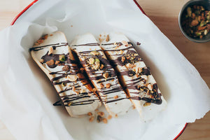 Fudge-Swirled Vanilla Ice Cream Choco Tacos