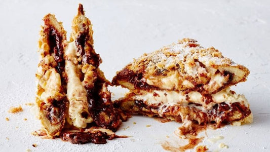 Deep-fried Nutella Jaffle Ice Cream Sandwich