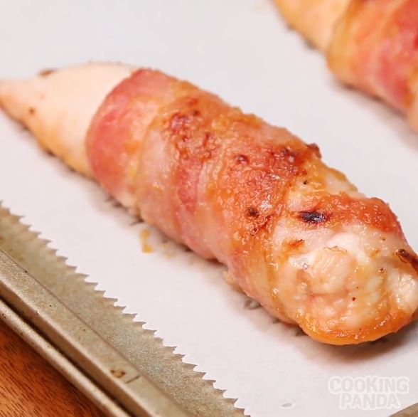BaconWrapped Chicken Strips Cooking Panda