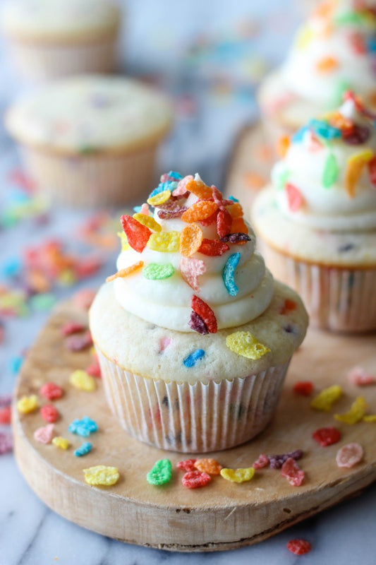 fruity pebble cupcakes