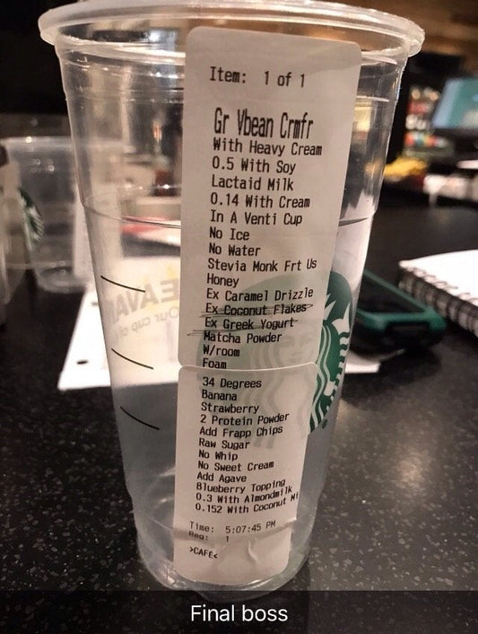 The Craziest Starbucks Order Ever