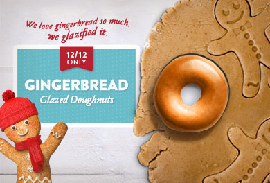 Gingerbread Glazed Doughnuts||Get A Gingerbread Glazed Donut From Krispy