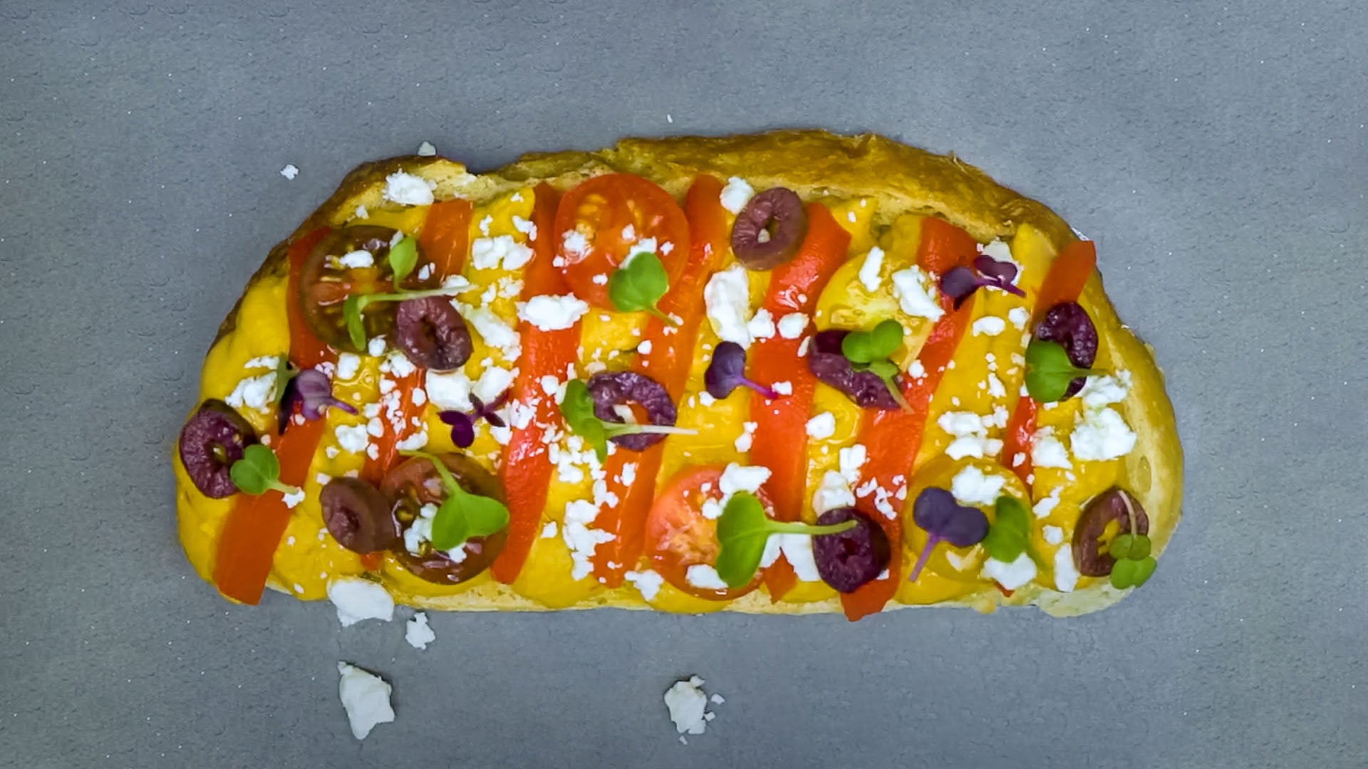 Mediterranean Hummus Toast Cooking Panda