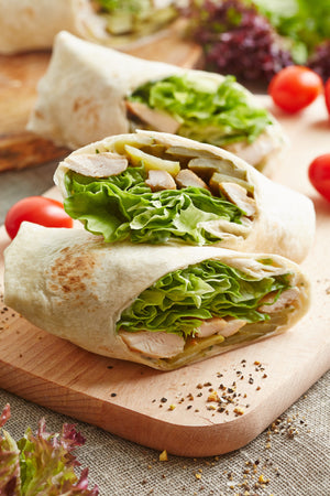 Wrap with Chicken and lettuce