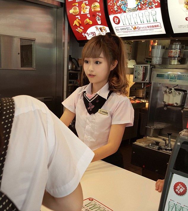 Doll-Faced McDonald's Employee