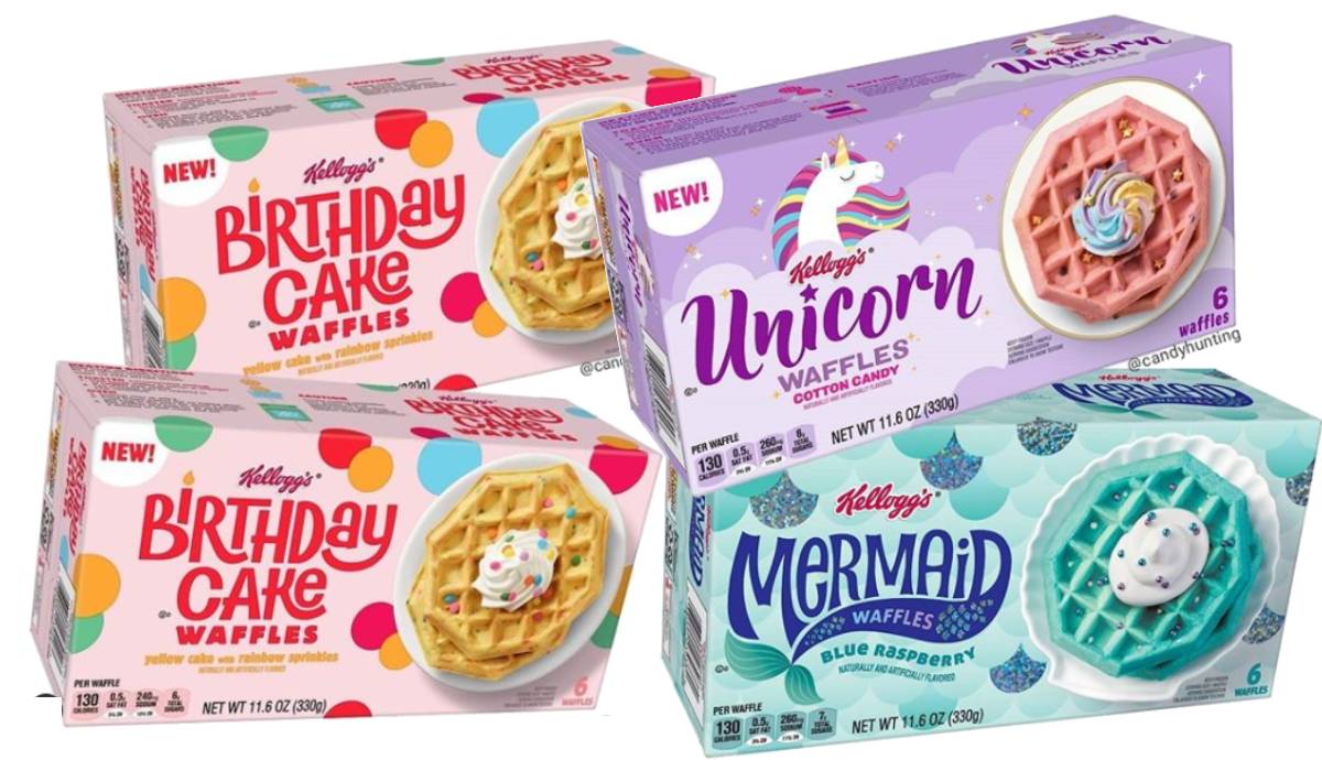 Birthday Cake, Unicorn and Mermaid Waffles Released by Kellogg's