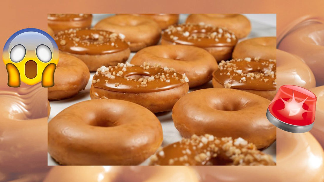 Krispy Kreme New Caramel Glazed and Salted Double Caramel Crunch Doughnuts