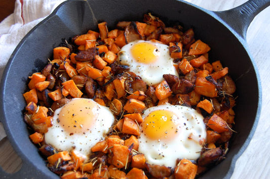 sweet potatohash recipe||chicken-pasta-mushroom||Cauliflower-Fried-Rice||eggplant-parmesan-horiz