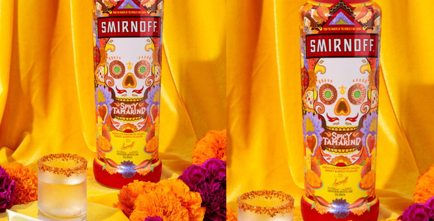 Día De Muertos Glow-in-the-Dark Bottle Smirnoff Sweet & Spicy Tamarind Vodka
