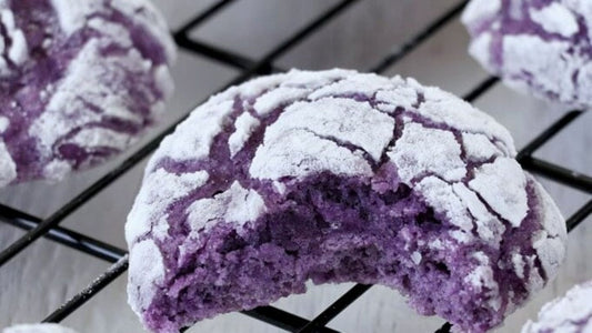 Ube Crinkle Cookies